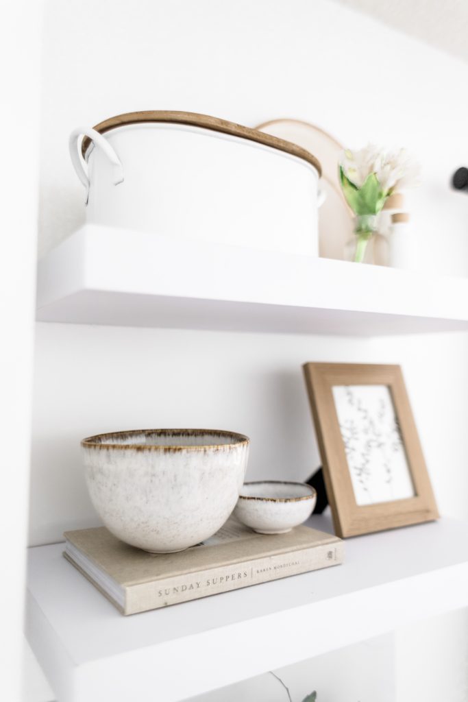 Styling Kitchen Shelves For Spring