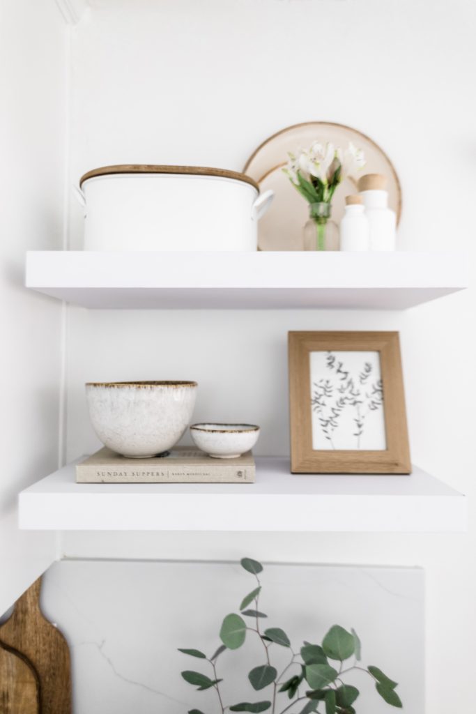 Styling Kitchen Shelves For Spring