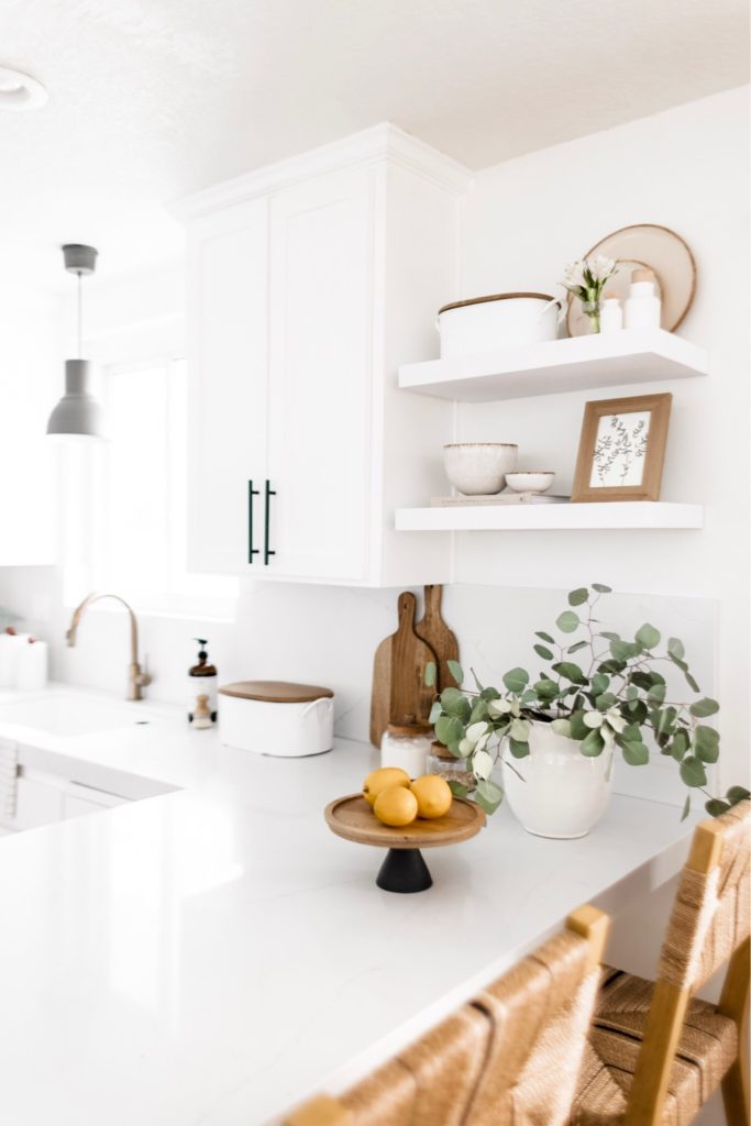 Styling Kitchen Shelves For Spring