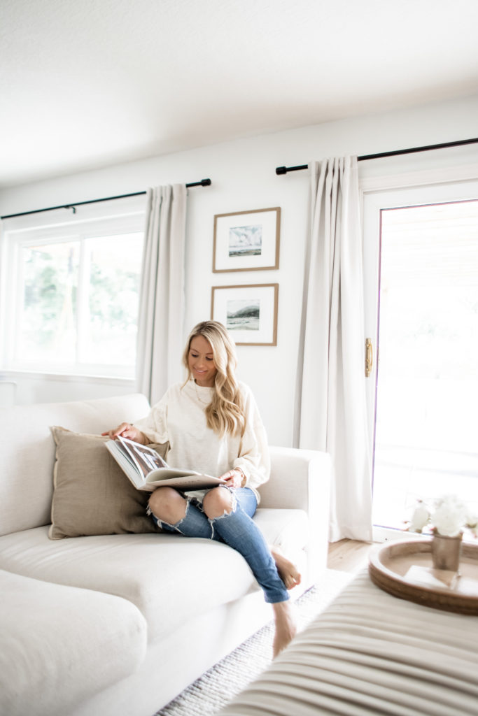 Comfort and Style at Home: Five Pieces I Added to my Wardrobe Recently - Halfway Wholeistic; Click here to see stylish wardrobe pieces I'm wearing on Halfway Wholeistic! When I’m at home being comfy is a priority! I’ve been wearing the same five outfits so I thought I would mix it up! I ordered cute and comfortable pieces from Walmart and they’ve been the perfect additions to my wardrobe. These can be perfect jeans outfit for work at home. Lounge wear stylish summer is key. I am wearing crewneck pullover sweater and jogger pants outfit casual street styles.