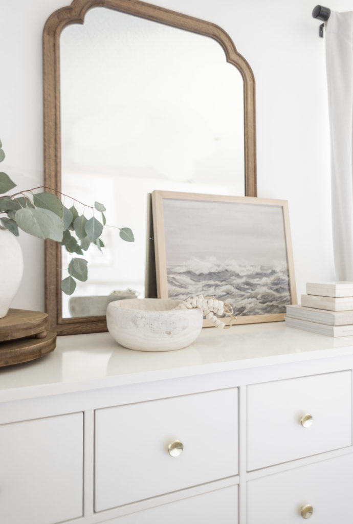 DRESSER ROUNDUP + THREE STYLING TIPS THAT WORK FOR EVERY TABLETOP  - Halfway Wholeistic; Click here to learn how to style a tabletop on Halfway Wholeistic! Whether you’re styling an entryway table, console table, sofa table, or dresser, these rules apply! Dresser makeover diy repurposing. Dresser makeover ideas creative painted furniture. Dresser decor bedroom top of. Dresser decor bedroom with tv modern. Dresser decor bedroom farmhouse with tv. Dresser organization top of diy. Dresser drawers repurposed diy ideas. Dresser in closet master bedrooms walk in.