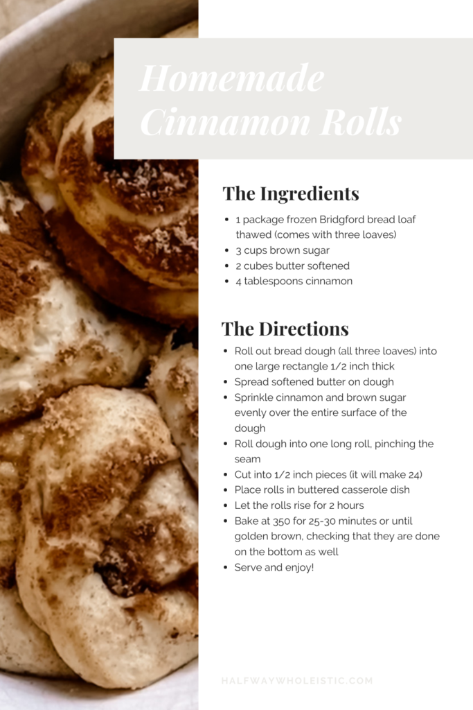 Homemade Cinnamon Roll and Egg Casserole Recipe Cards