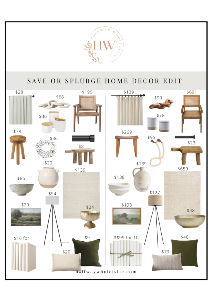 Save or Splurge: Shelf Decor Edit
