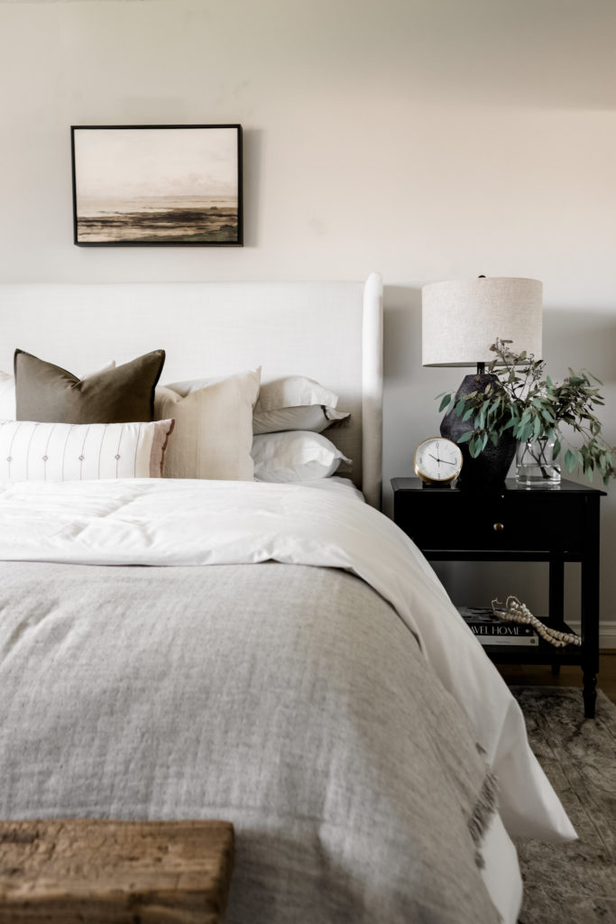 Guest Bedroom Updates: An Affordable Light Upgrade + Nightstand
