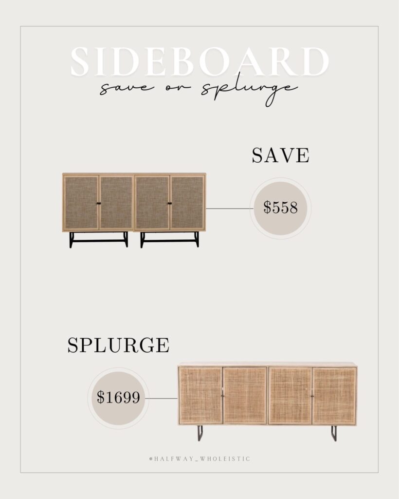 Save Vs. Splurge Sideboard Edition